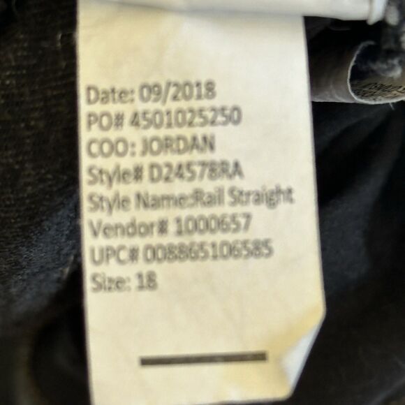 Gloria Vanderbilt Jeans All Around Slimming Effect Black Women’s Size 18 - Picture 12 of 14